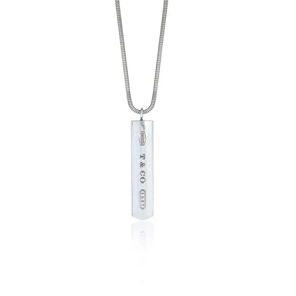 Tiffany vertical deals bar necklace